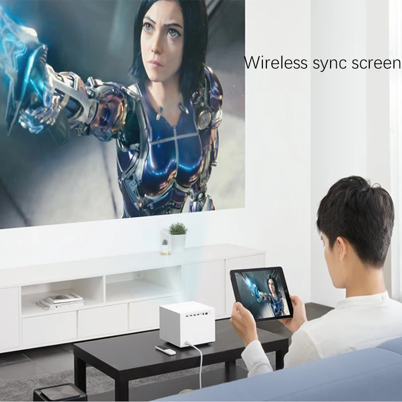 Проектор Xiaomi fengmi Vogue 1080P DLP 1500ANSI люменов 2 ГБ + 32 Android Wi Fi поддержка 4K проектор для