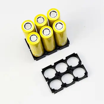 

300pcs/lot MasterFire 2*3 18650 Batteries Spacer Radiating Holder Bracket Black Plastic Battery Storage Box Holder Brackets