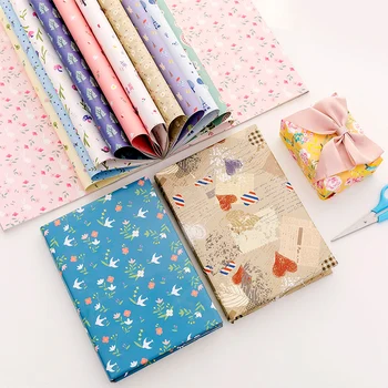 

24 Sheets/Set 45 x 30.4cm Floral Wrapping Paper Book for Wedding Kids Birthday Holiday Baby Decor Paper Gift Wrap Craft Paper