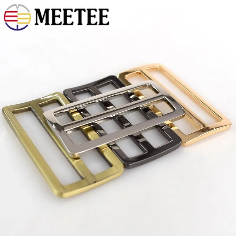 5/10 шт. Meetee 50 мм металлический Tri Glide регулировать пряжки кольцо в виде буквы D ремень квадратной петли DIY рюкзаки, обуви, сумок и лямки швейные принадлежности