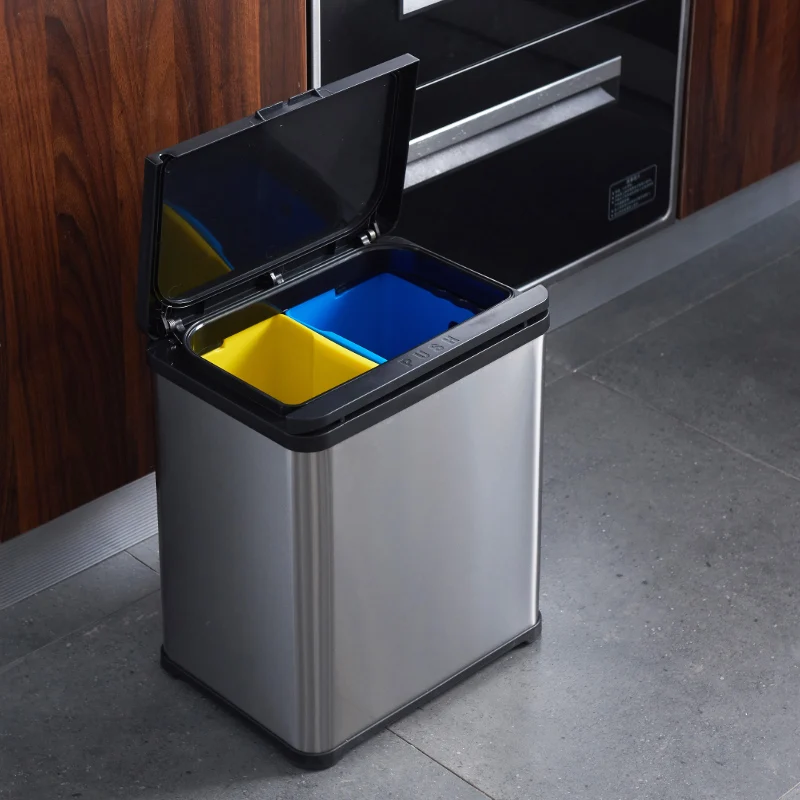 Trash Can Cubo De Basura Reciclar Compost Zero Waste Stainless Steel Bin Recycle Garbage Bag Poubelle Cuisine | Дом и сад