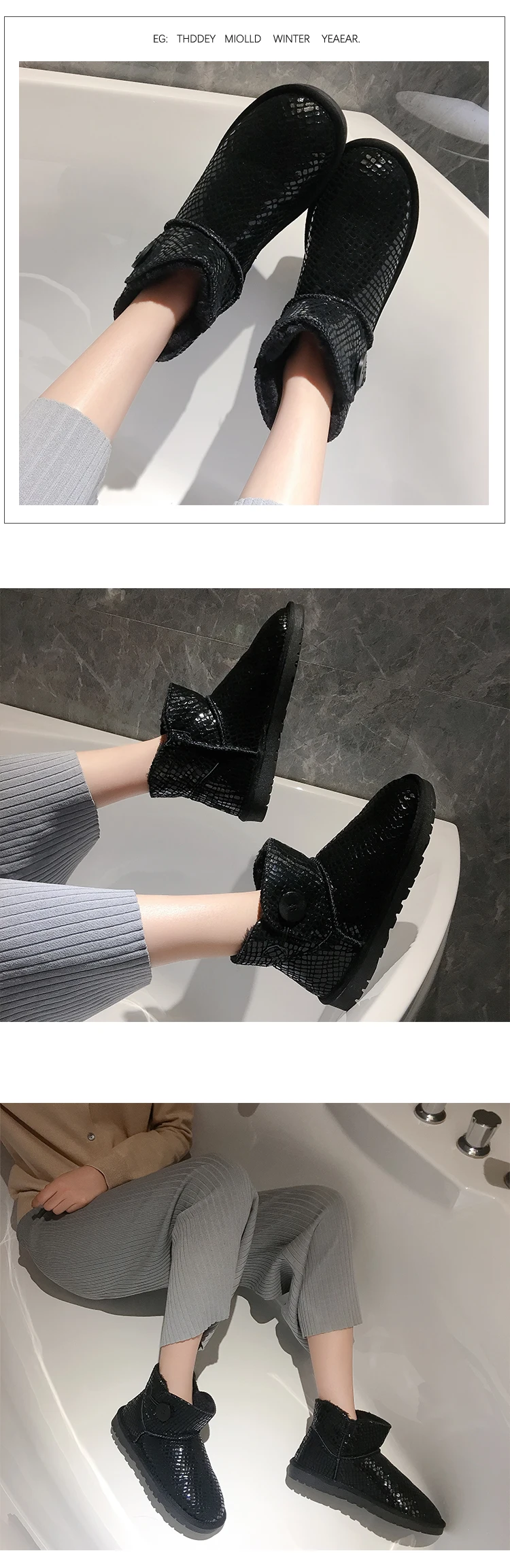 Women's shoes snow boots new winter fashion thickening plus velvet sequin cloth short boots cotton shoes