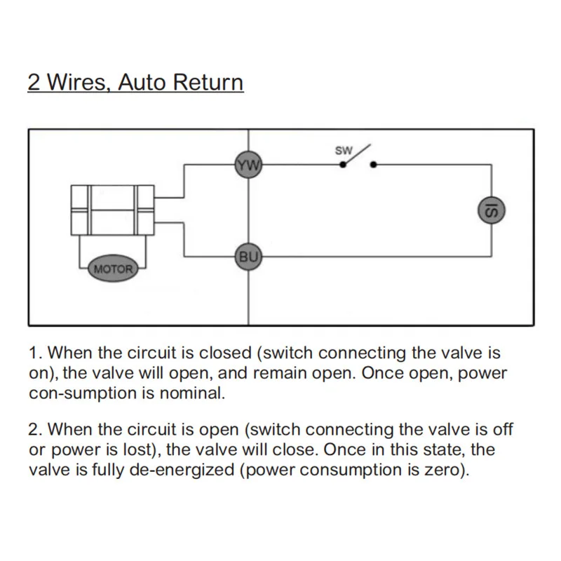 

1pc Electrical Motorized Ball Valve 2 Wire Auto NPT Thread DC AC 9V-24V Setup