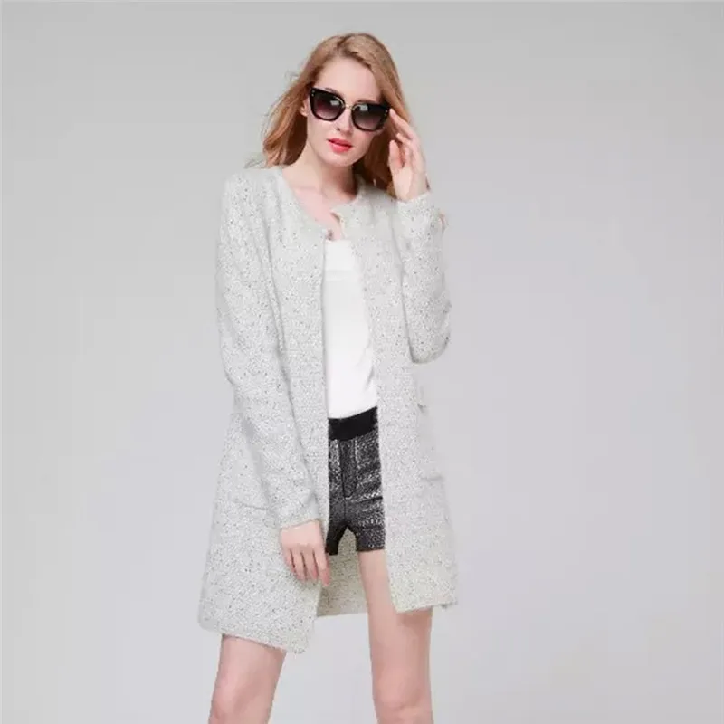 Autumn Winter Women Casual Long Sleeve Knitted Cardigans Crochet Ladies Sweaters Fashion Tricotado Cardigan