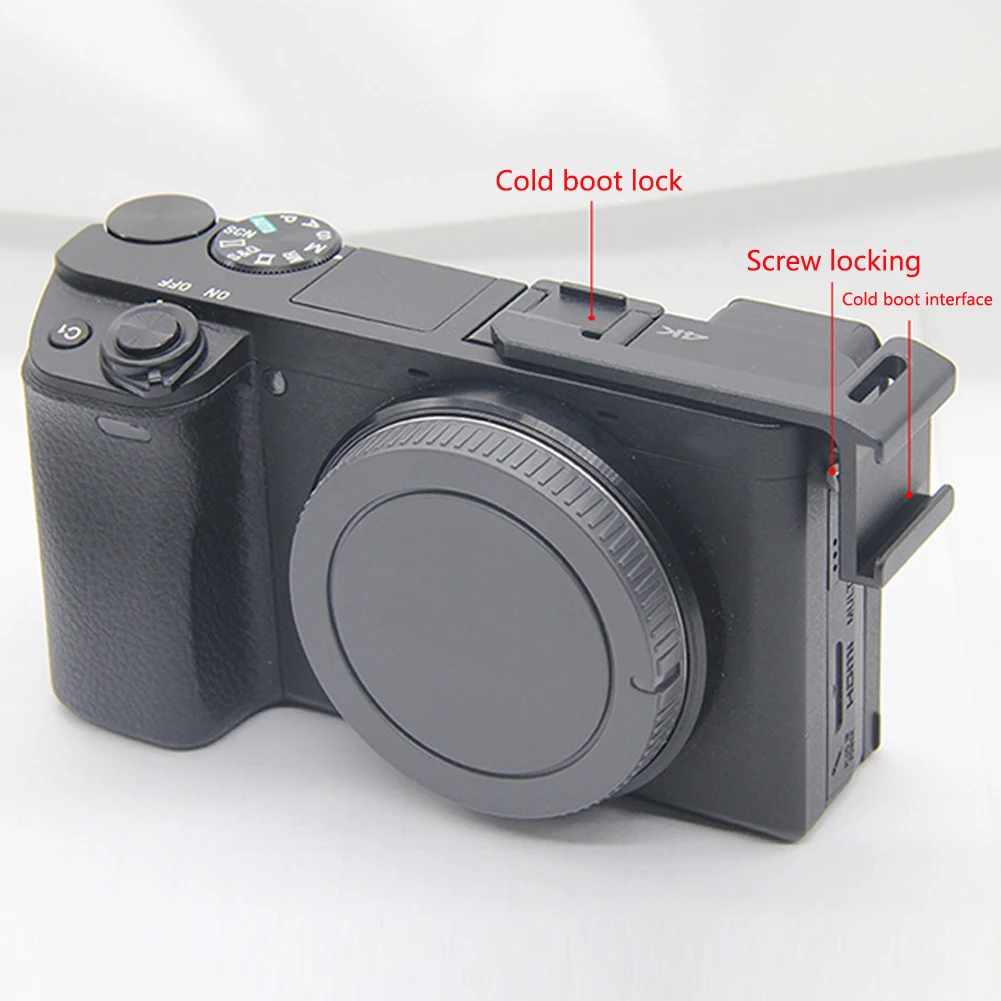 

Camera DSLR Accessories Vlog Left Side Plate Extension Aluminum Alloy Microphone Attach Cold Shoe Adapter For Sony A6400 A6500