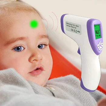 

Handheld Digital Non-Contact Temperature Gun Infrared Forehead Thermometer LCD Backlight Temperature Tester Random Color
