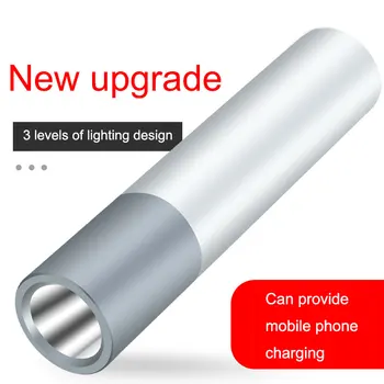 

USB Recharge Mini LED Flashlight Multifunction Telescopic Zoom Glare Flashlight 1800mA Provide Mobile Phone Charging Flashlight