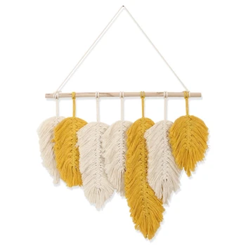 

Nordic Minimalist Tapestry, Tapestry Decoration, Hand-Woven Tapestry, Feather Dream Catcher Tapestry, Room Decoration