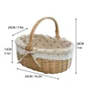 Picnic Basket Storage Box Easter Manual Exquisite Art Gift Decoration Wicker Large Capacity With Handle Liner Baskets 6