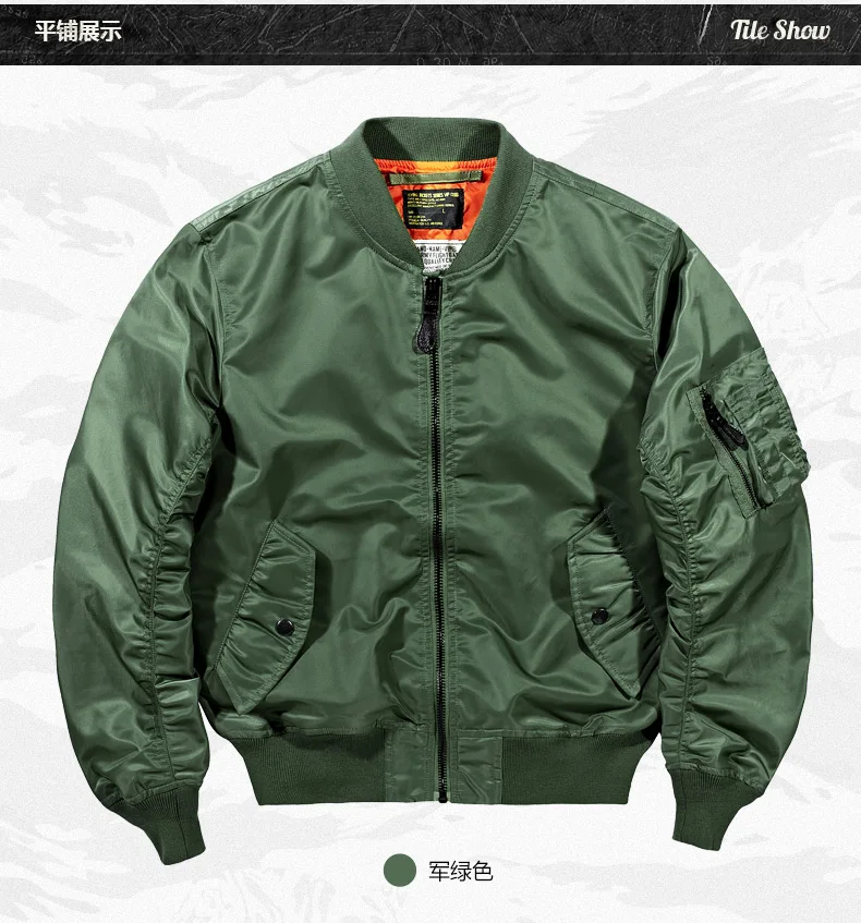 Big Size American Pilot Jacket Men Military Mens Bomber Jackets Chaqueta Hombre Casual Mens Jackets and Coats Solid 4xl HH30JK