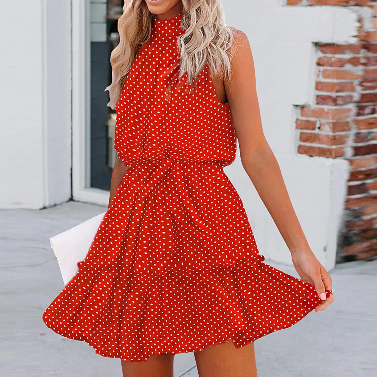 Sundresses Women Summer Clothes Fashion Women Floral Printed Halter