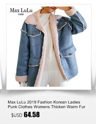 Max LuLu корейские модные женские меховые пальто больших размеров повседневные Утепленные зимние куртки панк зимняя одежда женские парки с воротником-черепахой