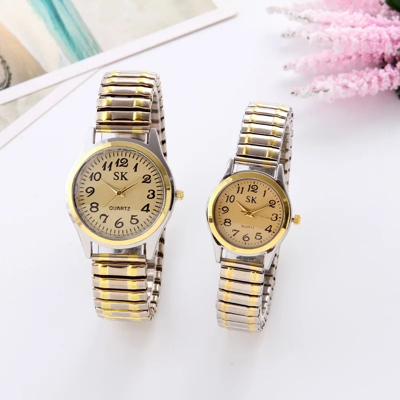 Модные часы для женщин, роскошные женские наручные часы, кварцевые часы, мужские часы для пар, часы с эластичным ремешком, повседневная одежда, подарки - Цвет: Style7Female
