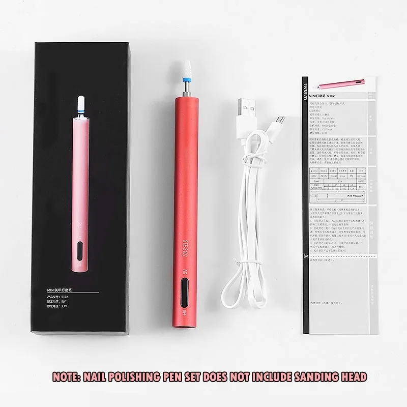 New LED Light Mini USB Charging Electric Nail Drill Portable Ongles Materiel Professionnelle Nail Drill Machine Manicure#zb