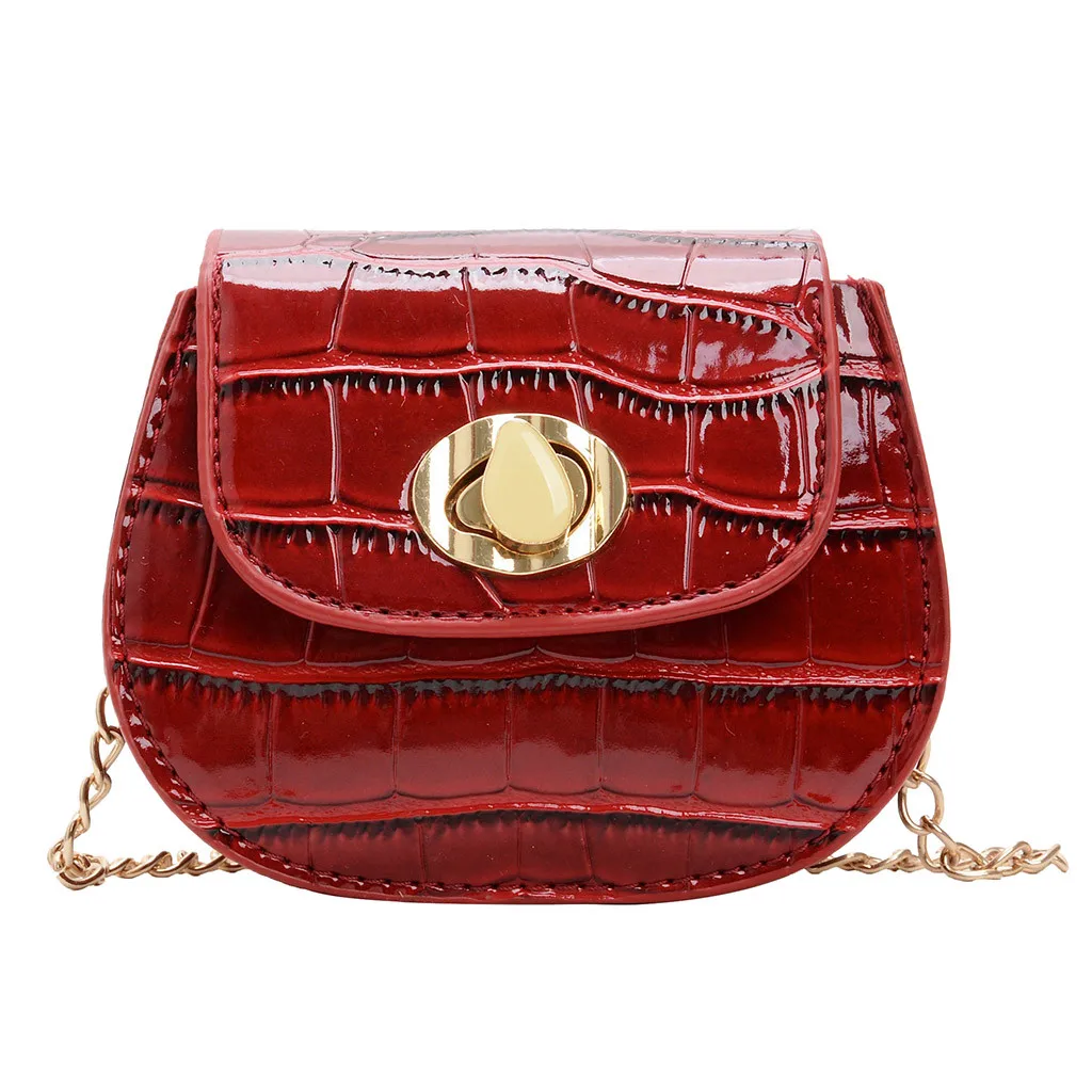 Red Crossbody Child Bag Solid Female Retro Fashion Mobile Phone Bag Hasp Ladies Purse Crossbody Bag Shoulder Bag New Female Bag - Цвет: Red