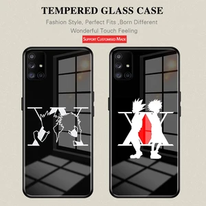 Image 1 - Case Hunter X Hunter anime Tempered GIass Anti Drop cover For Samsung A71 A51 4G 5G A20 A30 A40 A50 A70 A81 A91 A11