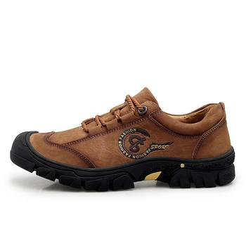 

Outdoor Men Hunting Boots Genuine Leather Male Breathable Hiking Shoes Mens Non-slip Hunting Boots High Quality Trekking Shoe