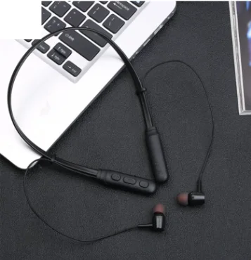 Спортивные Беспроводные Bluetooth Подвесные наушники BT 5,0 наушники бас звук беспроводные наушники с микрофоном для Iphone 7 X samsung - Цвет: Черный
