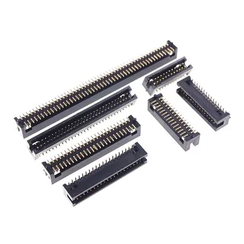 

10 pcs 0.050" 1.27 mm PCB Box Header 20 30 40 50 60 80 100 Pin Male Pins SMT Surface Mount PCB with Post Mate PCB Socket Header