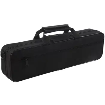 

Nylon Padded Flute Bag Carry Case Cover Shoulder Strap 39x7x11cm Black