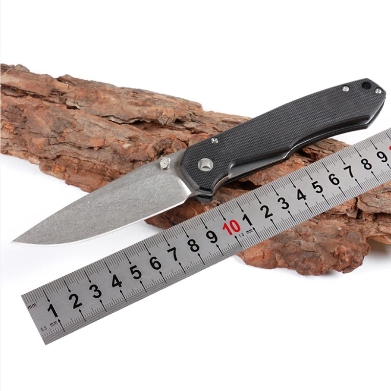 

Free shipping Sharp high hardness camping outdoor tactical multifunctional Wooden G10 folding pocket knife
