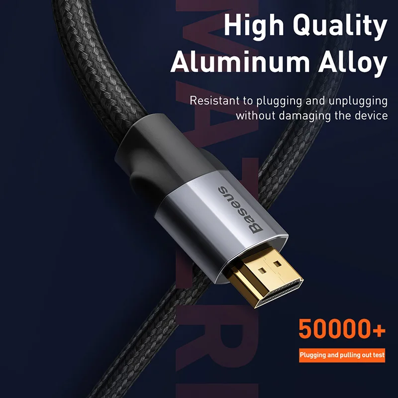 Baseus 4K HDMI в 4K HDMI кабель с одинаковым экраном HD Конверсионный кабель адаптер аудио и видео Syne выходной кабель для проектора HD tv