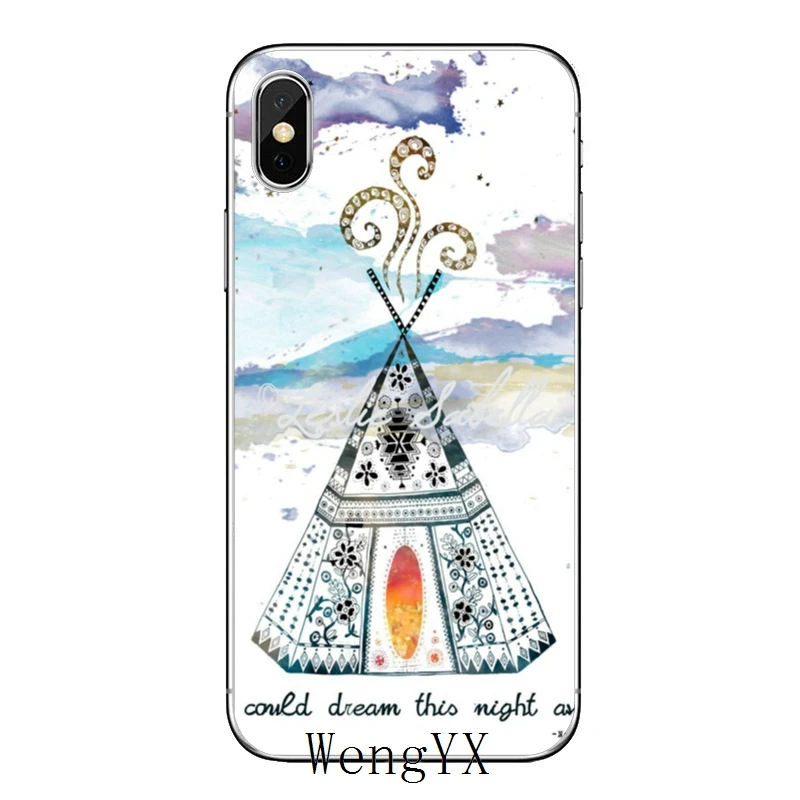 Бохо Вестерн Teepee стрелы перья для iPhone 11 pro XR X XS Max 8 7 6s plus SE 5s 5c iPod Touch 5 6 Чехол - Цвет: Arrows-Feathers-A-07