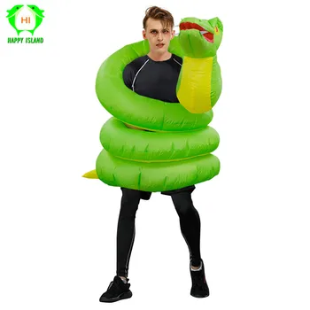 

Funny python Inflatable Costume Scary Snake Cosplay Costumes Carnival Masquerade Party Role Play Disfraz for Adult Cosplay cloth