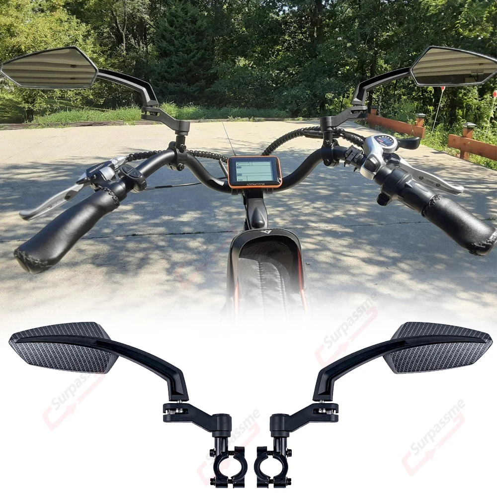 オートバイ ミラー スクーター E-バイク バックミラー Electrombile 背面凸面鏡 8mm 10mm ブラック ブルー オートバイの バックミラー 2 個折りたたみラウンドオートバイミラーオートバイモトクロスバックミラー Electrombile バック オートバイのバック ミラー  2 個 ... バイク ミラー 8/10 ミリメートルオートバイバックミラー黒正方形凸面サイドミラーブルーガラス バイクミラー