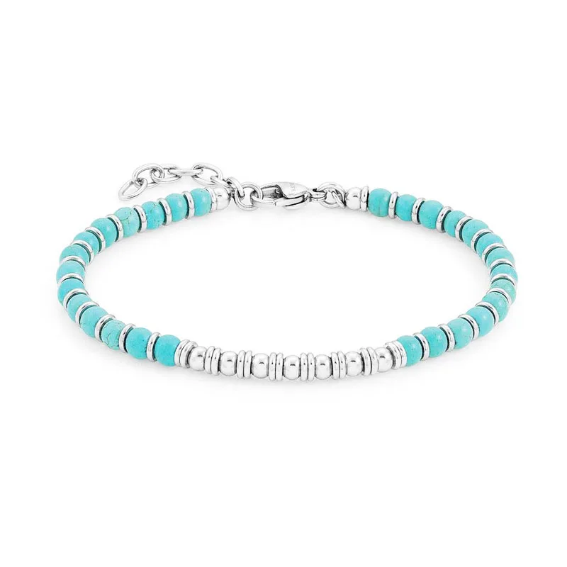 Модный браслет Runda из камня с бусинами для мужчин и женщин браслеты нержавеющей