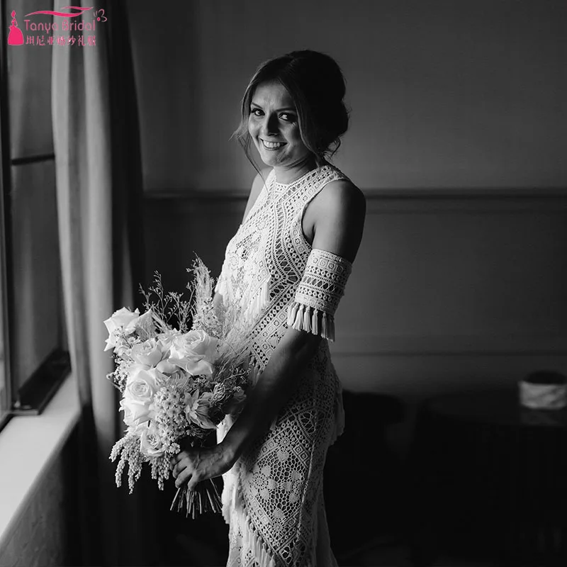 Современные Свадебные платья с кисточками в богемном стиле,, Vestido De Noivas Ruede Chic ZW222