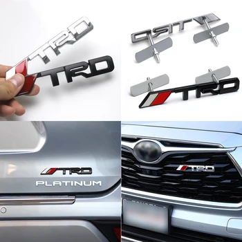 

Car 3D Metal Emblem Rear Trunk Front grille Sticker For Toyota TRD C-HR RAV4 Yaris Camry Land Cruiser Avalon Mirai Avensis