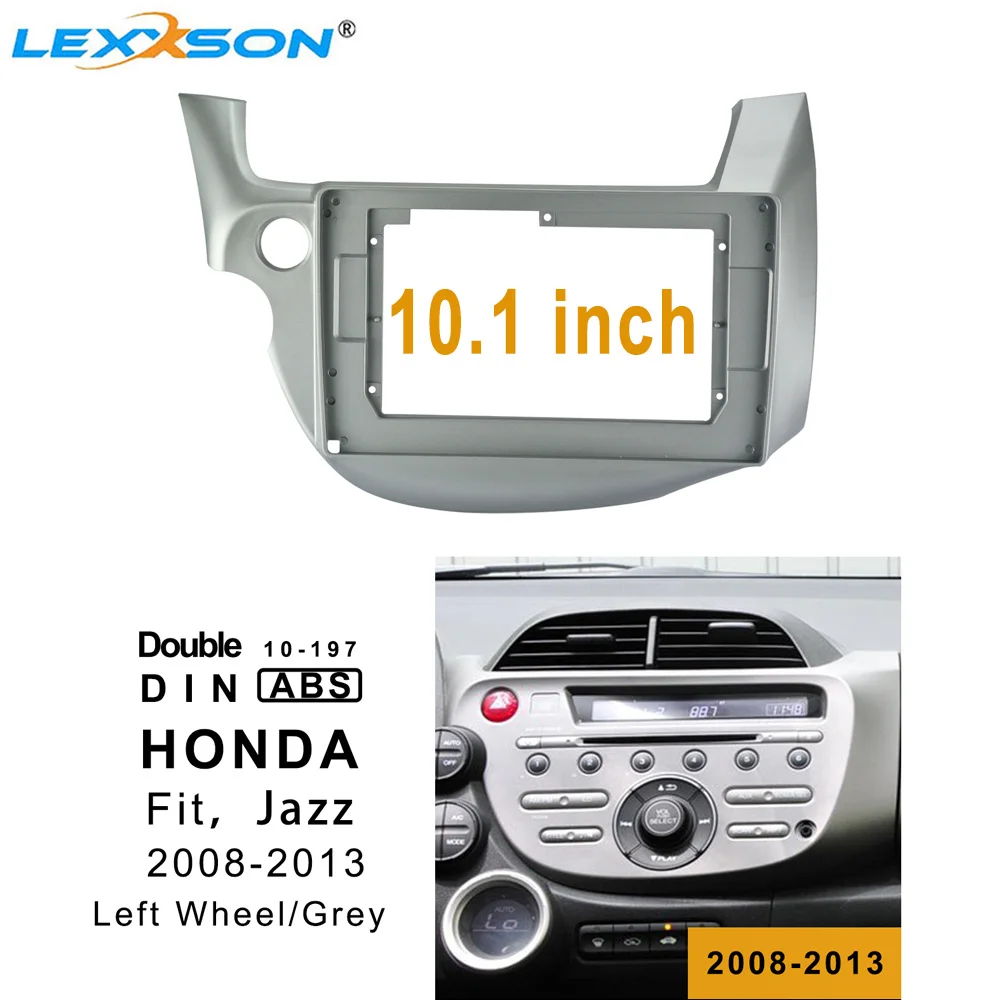 10,1 дюймов 2din Автомагнитола фасции для Honda Fit Jazz(левое колесо) 2008-2013 панель приборной панели установка двойной Din DVD рамка - Название цвета: only frame