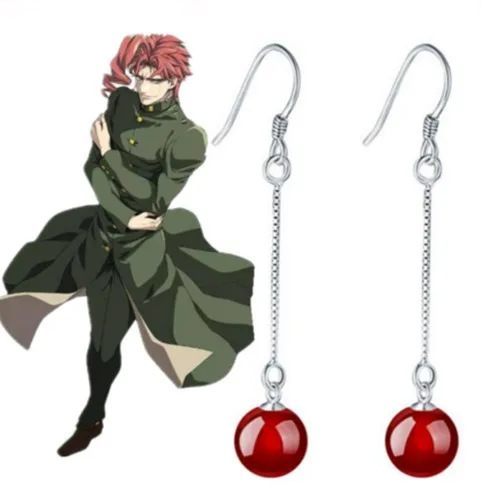 JoJo's причудливое приключение Kakyoin Noriaki серьги косплей реквизит Ушные Шпильки