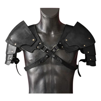 

Gladiator Adult Halloween Medieval Vintage Cosplay Costume Pauldrons Stage Performance Artificial Leather Party Shoulder Armor