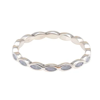 

Original 925 Sterling Silver Pan Ring Innovative Enamel Continuous Oval Ring For Women Wedding Party Gift Fashion Jewelry