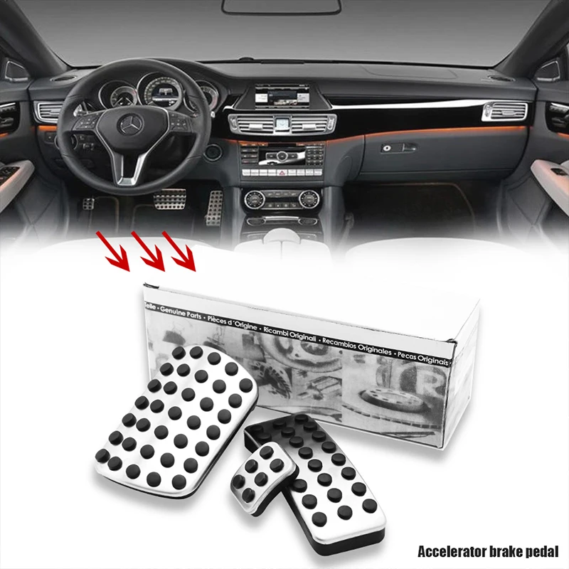 3 шт. для Mercedes-Benz W176 W245 W246 W251 W164 W166 X164 X166 C177 X156 A/B автомобильный акселератор педаль тормоза отделка Модифицированная