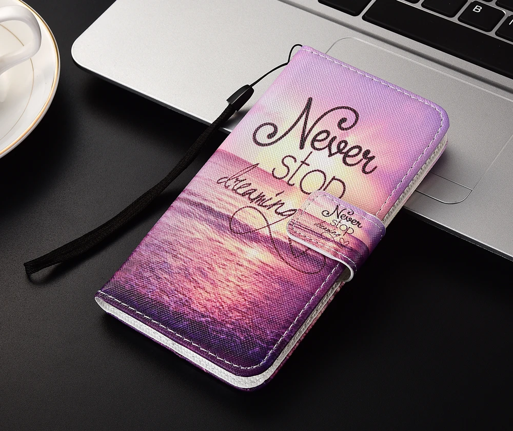 best waterproof phone pouch For On Honor 7A 7S Y5 2018 Y52018 Cover Wallet Case For Huawei Y5 Y6 Y9 Prime Y5Prime 2018 7C 7A Pro 7X Cute Plain Cover mous wallet