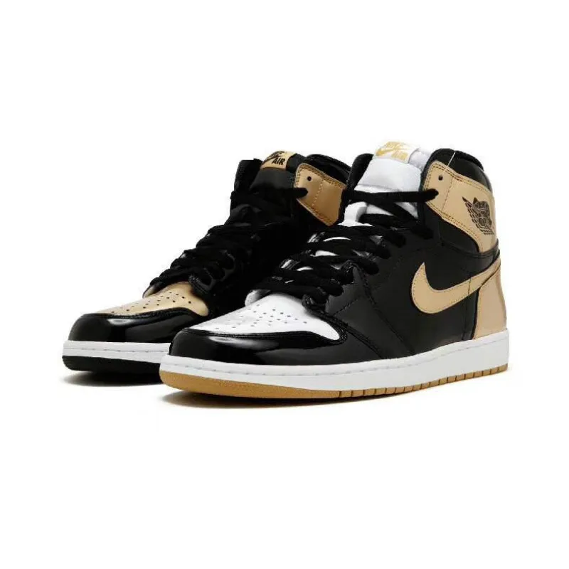 Оригинальные оригинальные мужские баскетбольные кроссовки Air Jordan 1, классические уличные спортивные кроссовки в стиле ретро AJ1, Модные дышащие 555088-001 - Цвет: 861428-001