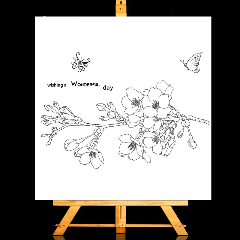 

ZhuoAng butterfly Clear Stamps/Card Making Holiday decorations For scrapbooking Transparent stamps 13*13cm