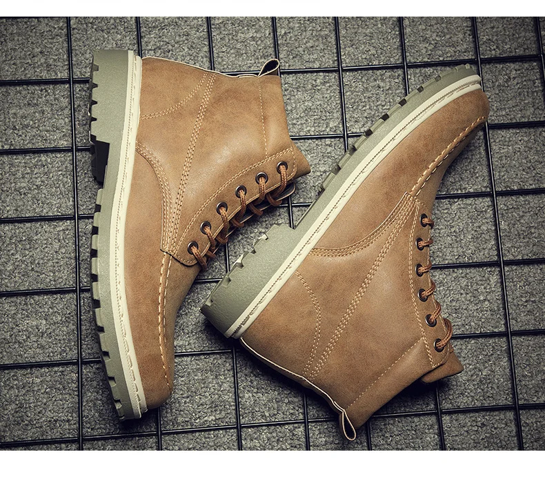 Мужская обувь; Новое поступление; Повседневные высокие ботинки Martin; botas hombre; удобные дышащие износостойкие уличные спортивные туфли; KLYWOO