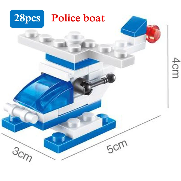 Kazi 30pcs City Police Motorcycle Building Blocks Model Brinquedos Educational Legoing Bricks Figures Toys Boys Kids Motorbike