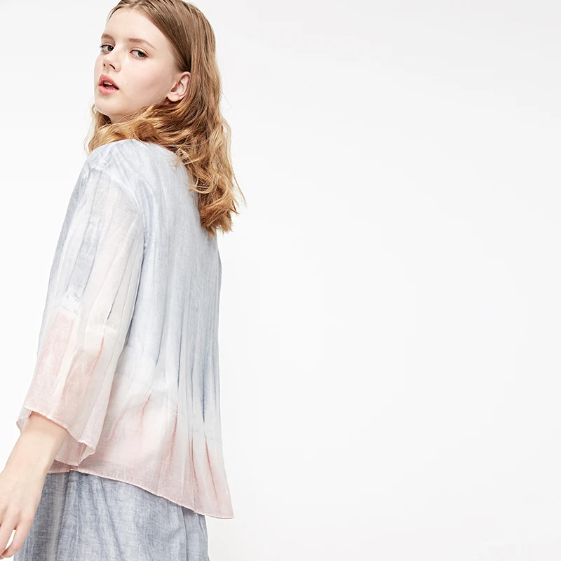 Vero Moda Новая женская шелковая пижама с расклешенными рукавами и галстуком | 3192P9501