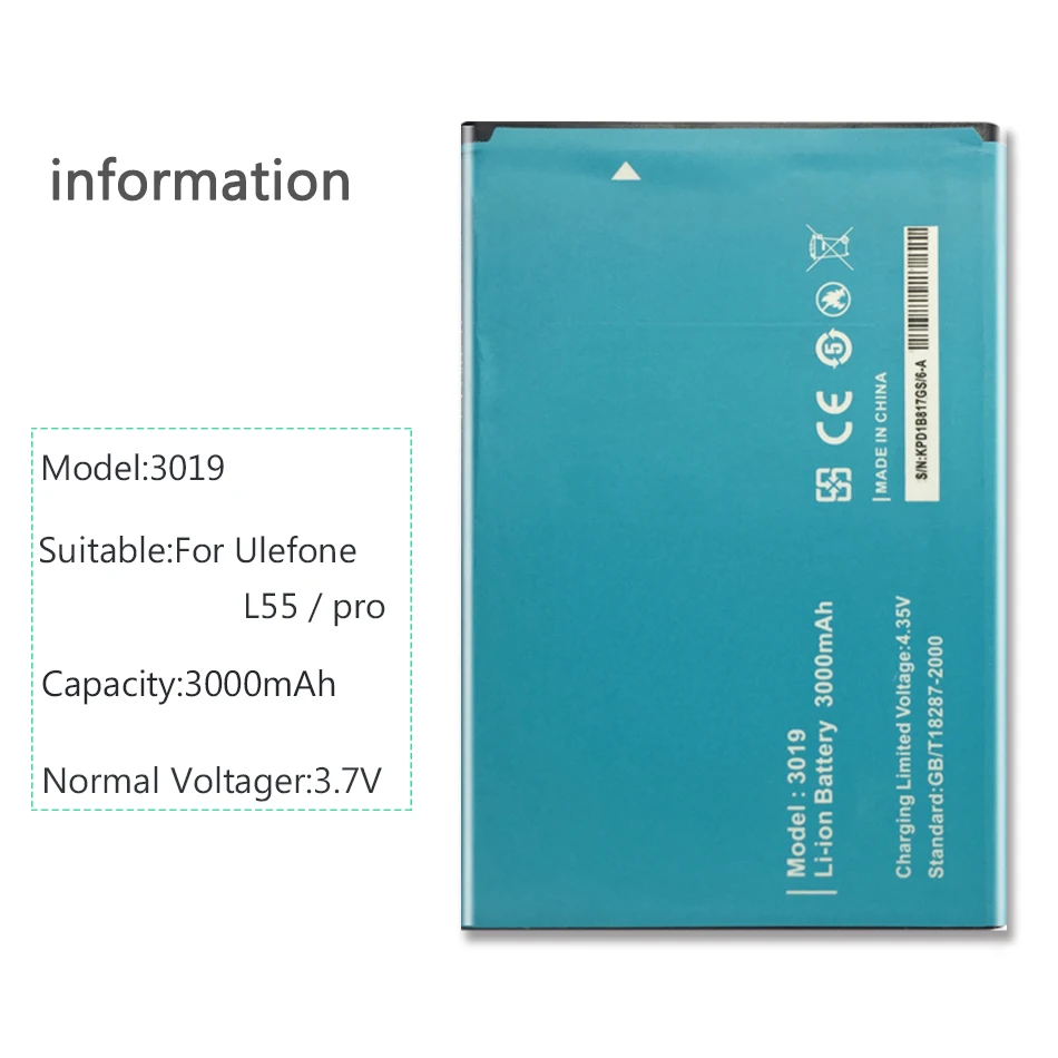 Новинка для Ulefone Be Pro 3019 батарея 3000 мАч батарея для Ulefone Be Pro 2/Ulefone L55