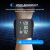 Rechargeable Smart Touch LCD Screen Voice Wrist Blood Pressure Monitor Digital  Automatic Tonometer Heart Rate Sphygmomanometer 2