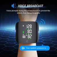 Rechargeable Smart Touch LCD Screen Voice Wrist Blood Pressure Monitor Digital  Automatic Tonometer Heart Rate Sphygmomanometer 2