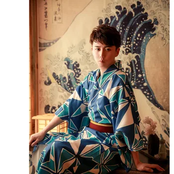 

Japanese Kimono Formal Suit Male Traditional Kimono Samurai Suit Polyester Anti-wrinkle Free Ironing Advanced Samurai Kimono