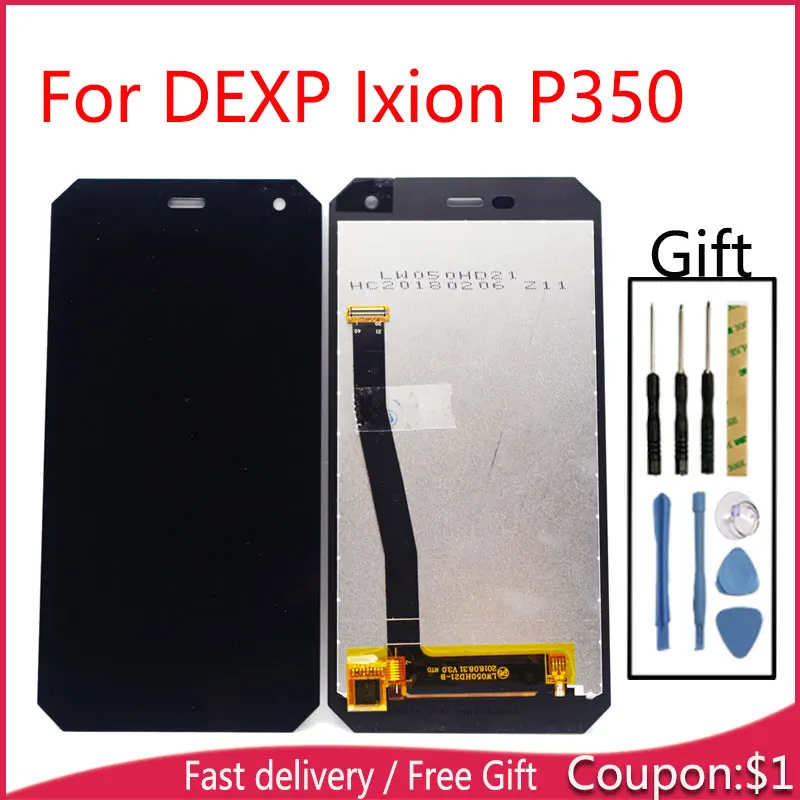 

LCD Display For DEXP Ixion P350 LCD Display With Touch Screen Sensor Assembly