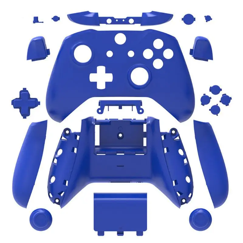 OOTDTY оболочка для Xbox One тонкая Замена Полный корпус и кнопки мод комплект матовый чехол - Цвет: Blue