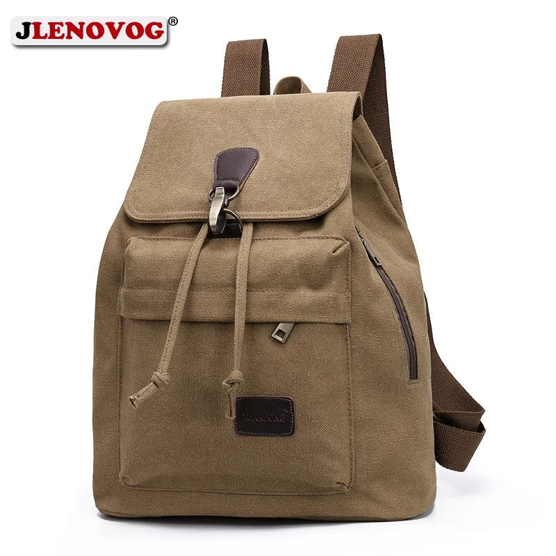 

2019 Vintage Women Retro Canvas Backpack Brown Black Drawstring Casual Rucksacks for Teen Girls School Shoulder Bags Travel Pack